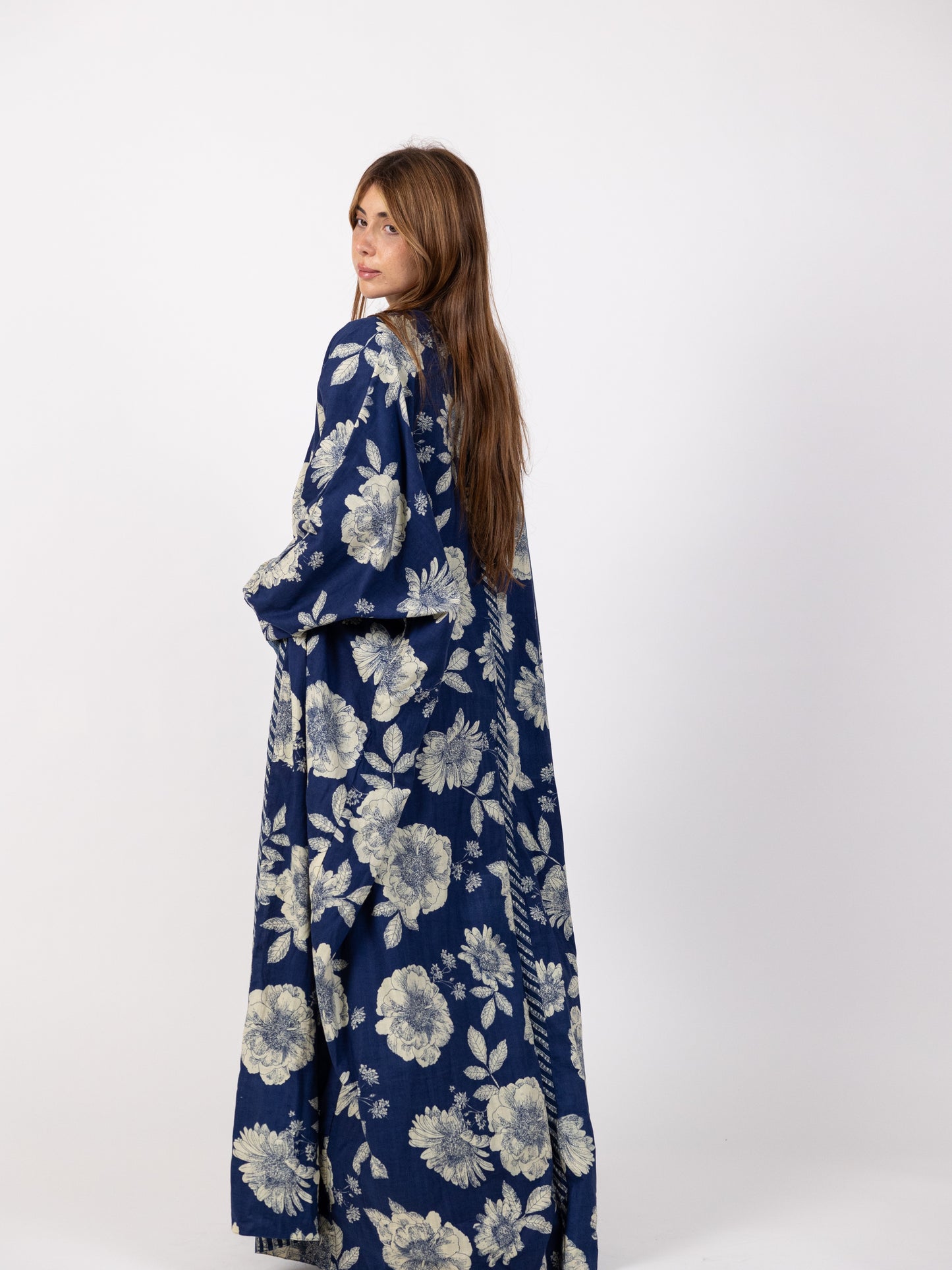 2 Sided Long Dark Blue Bishet