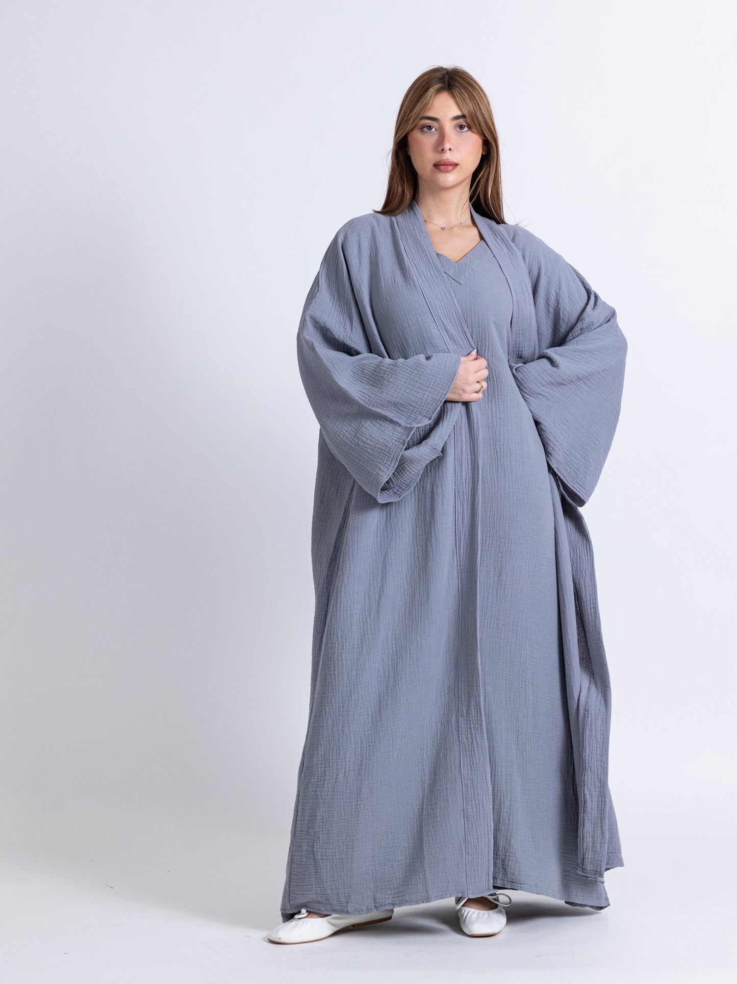 Two Piece Grey Set. Bishet and Dress