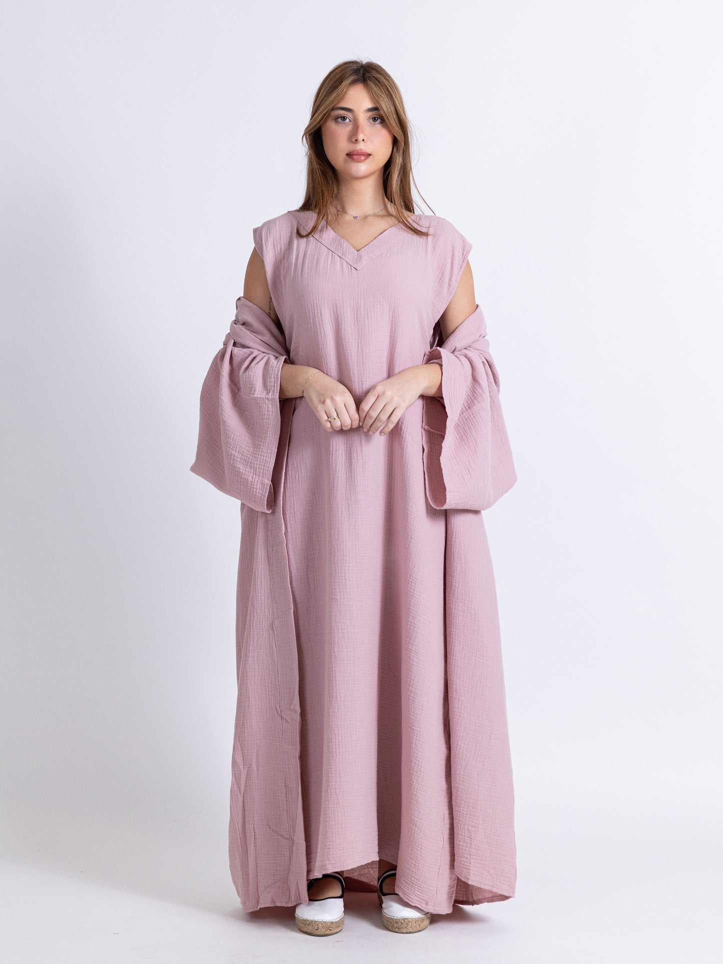 Blush Pink 2 Piece Set - Bishet and Dress