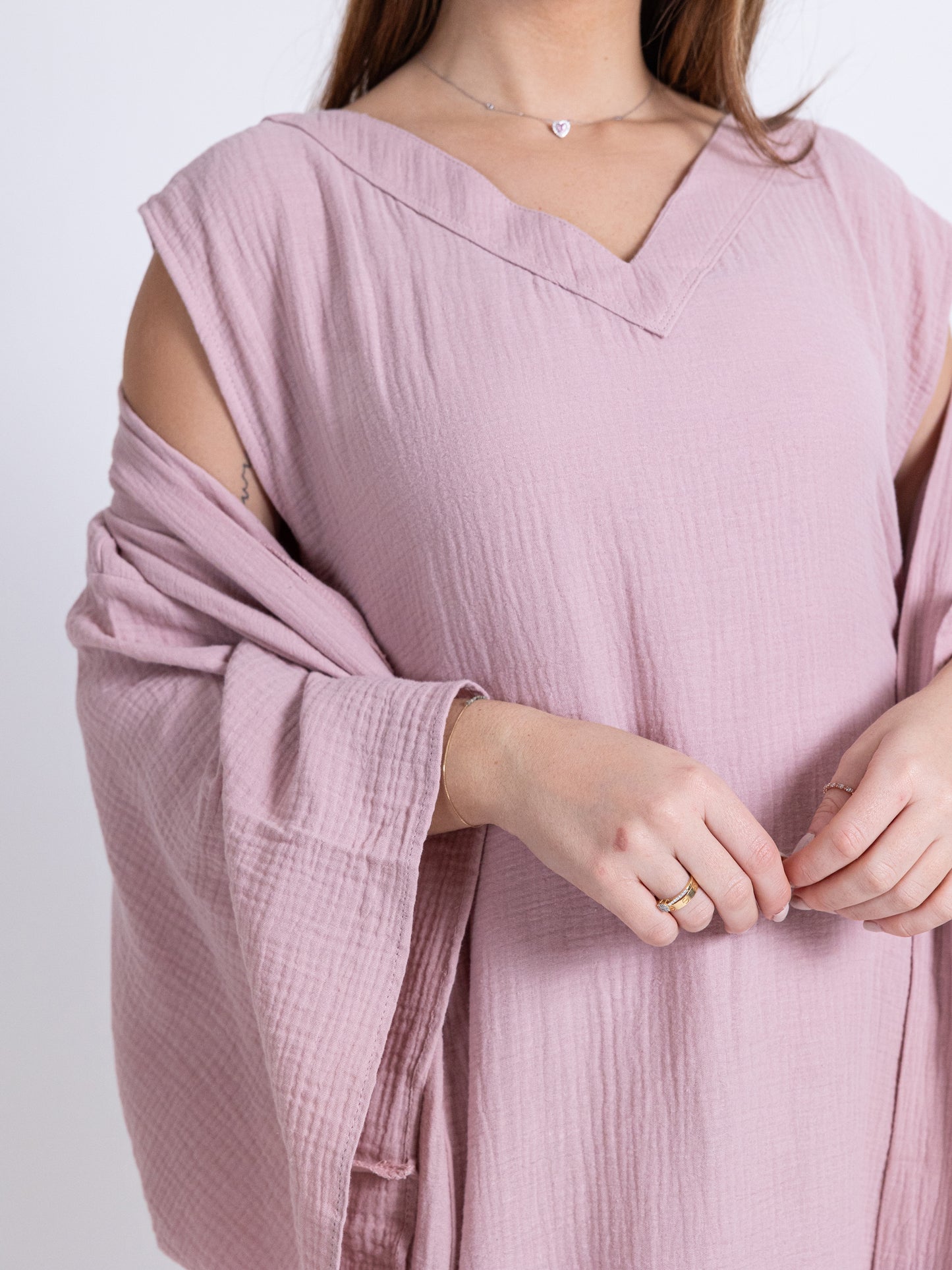 Blush Pink 2 Piece Set - Bishet and Dress