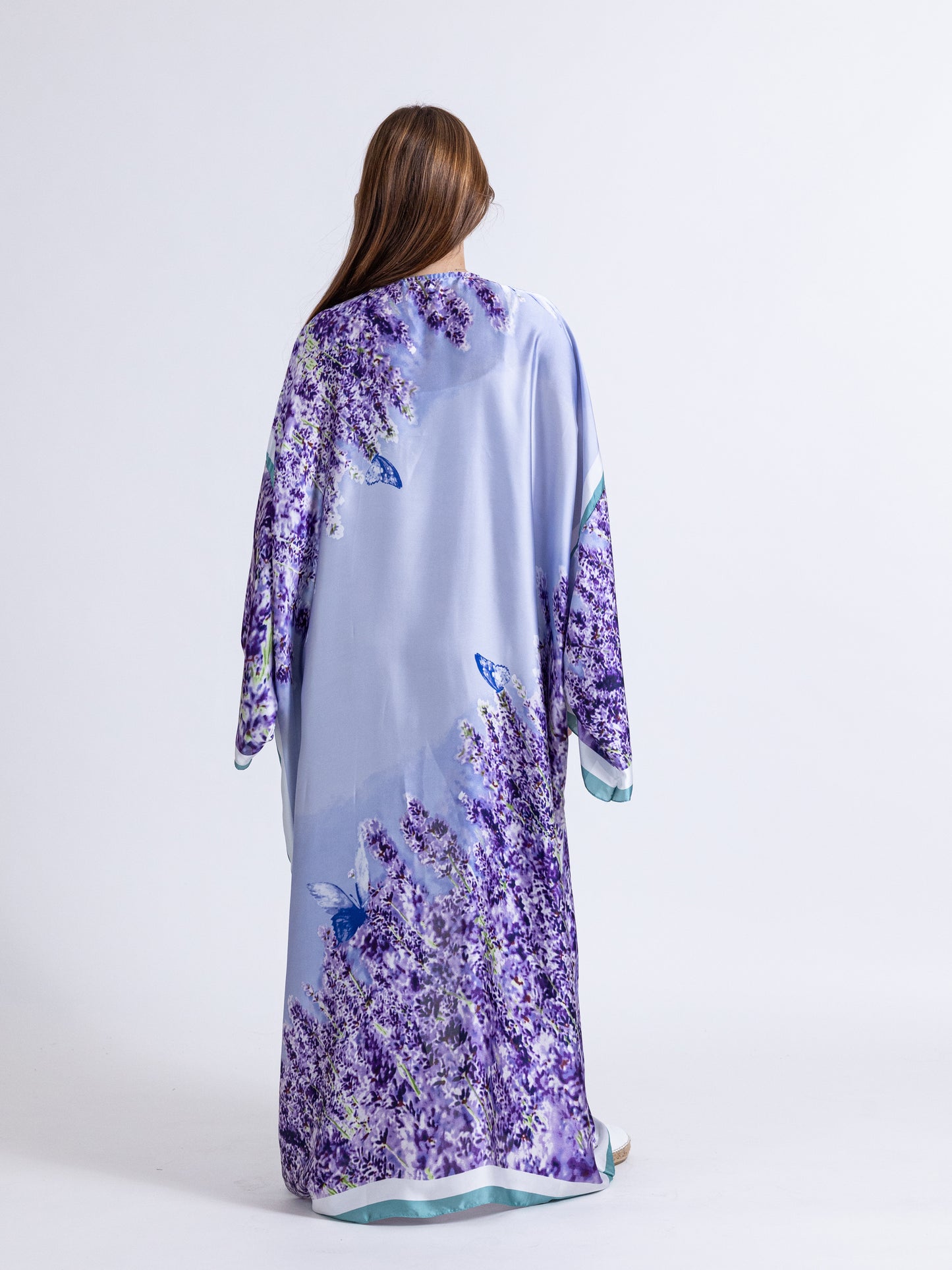 Purple Bishet with Floral Print