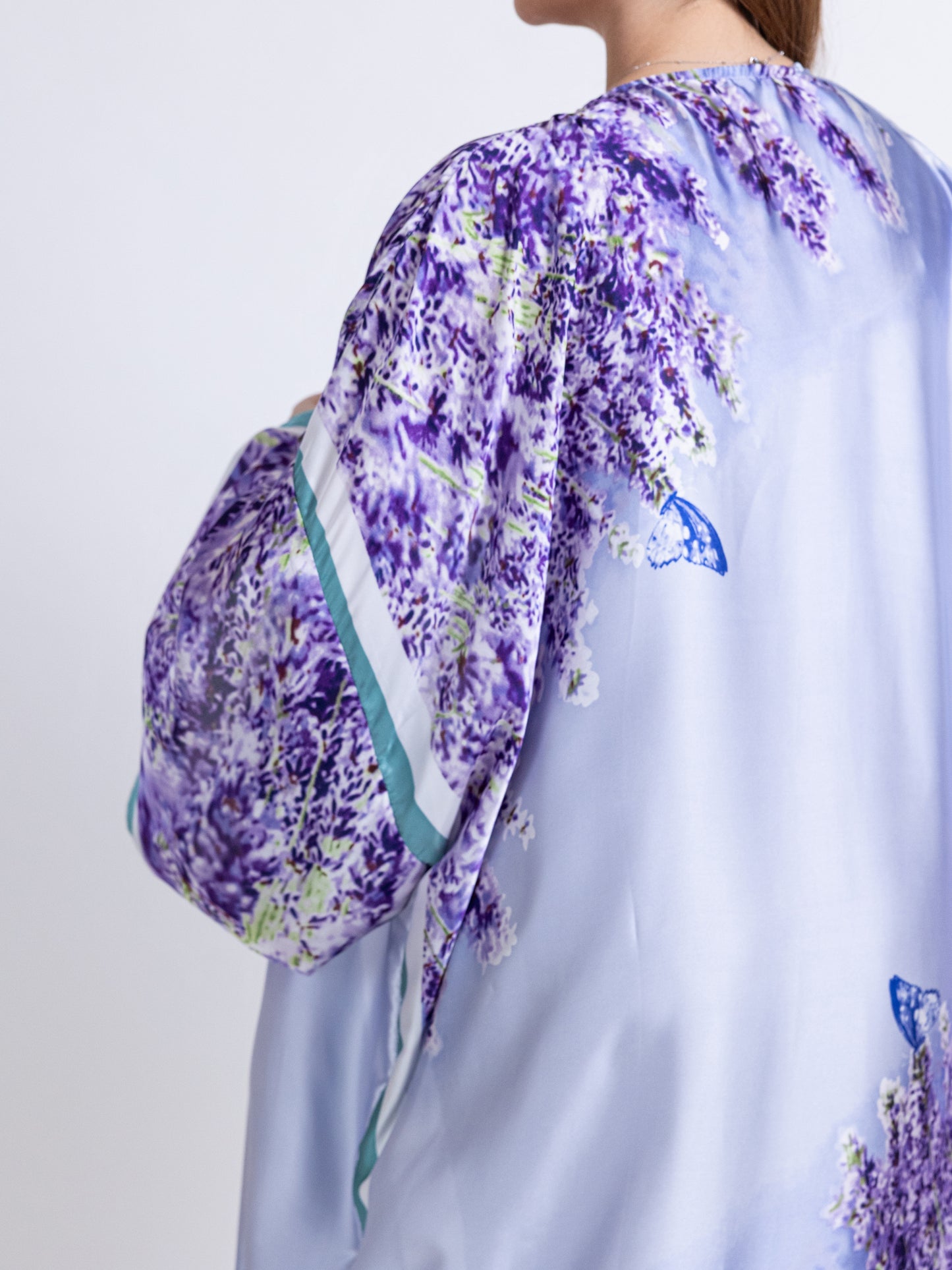 Purple Bishet with Floral Print
