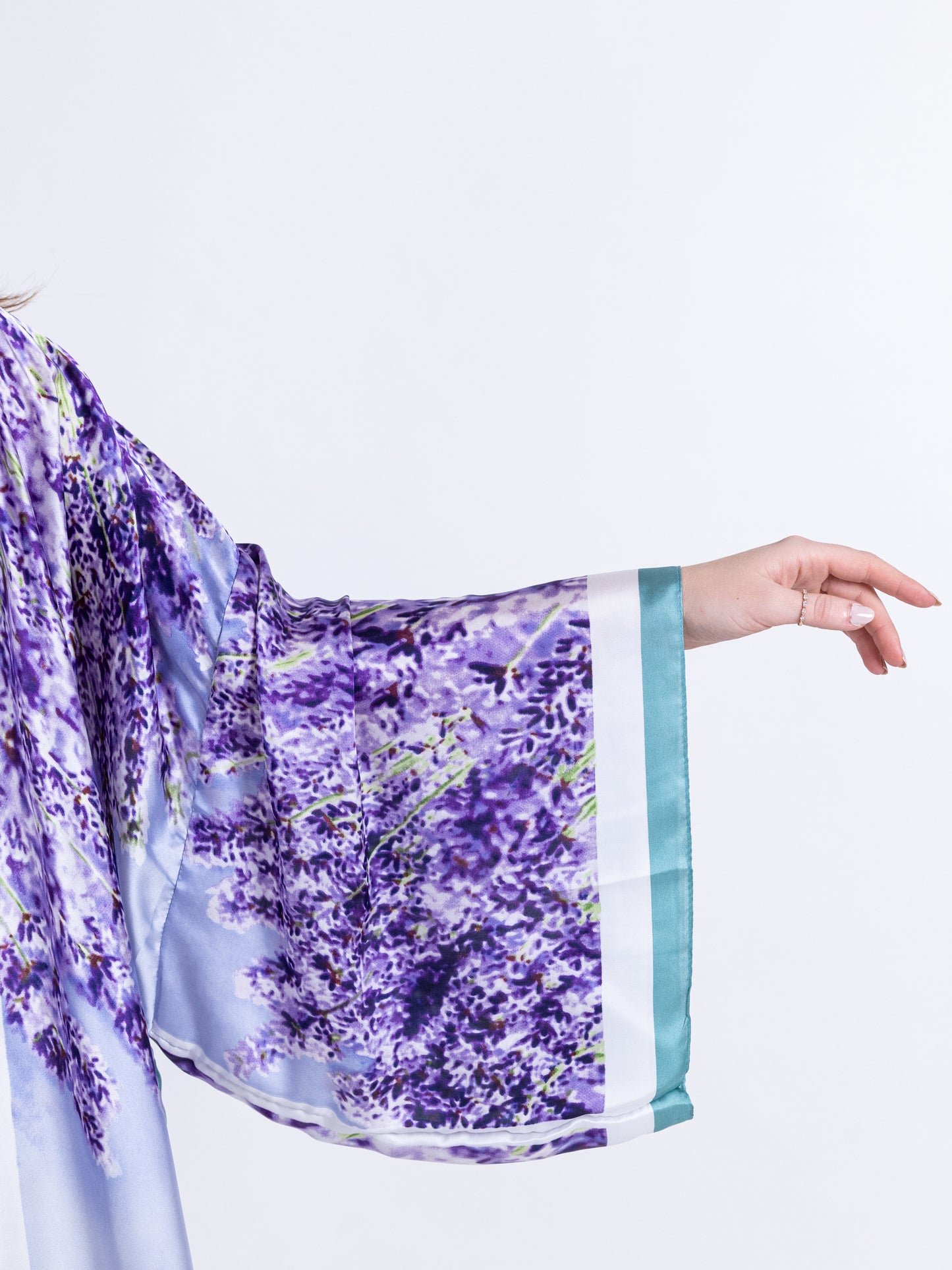 Purple Bishet with Floral Print