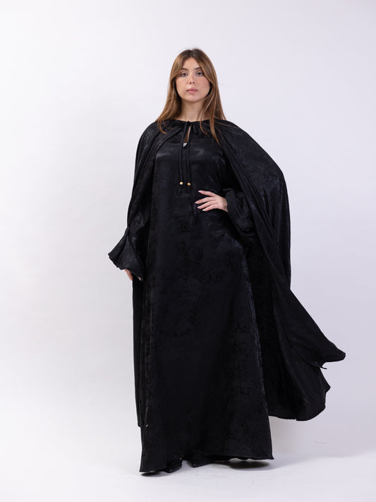 2 Piece set - black dress and bishet