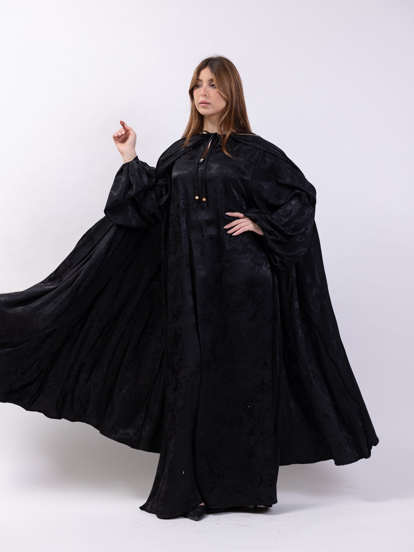 2 Piece set - black dress and bishet