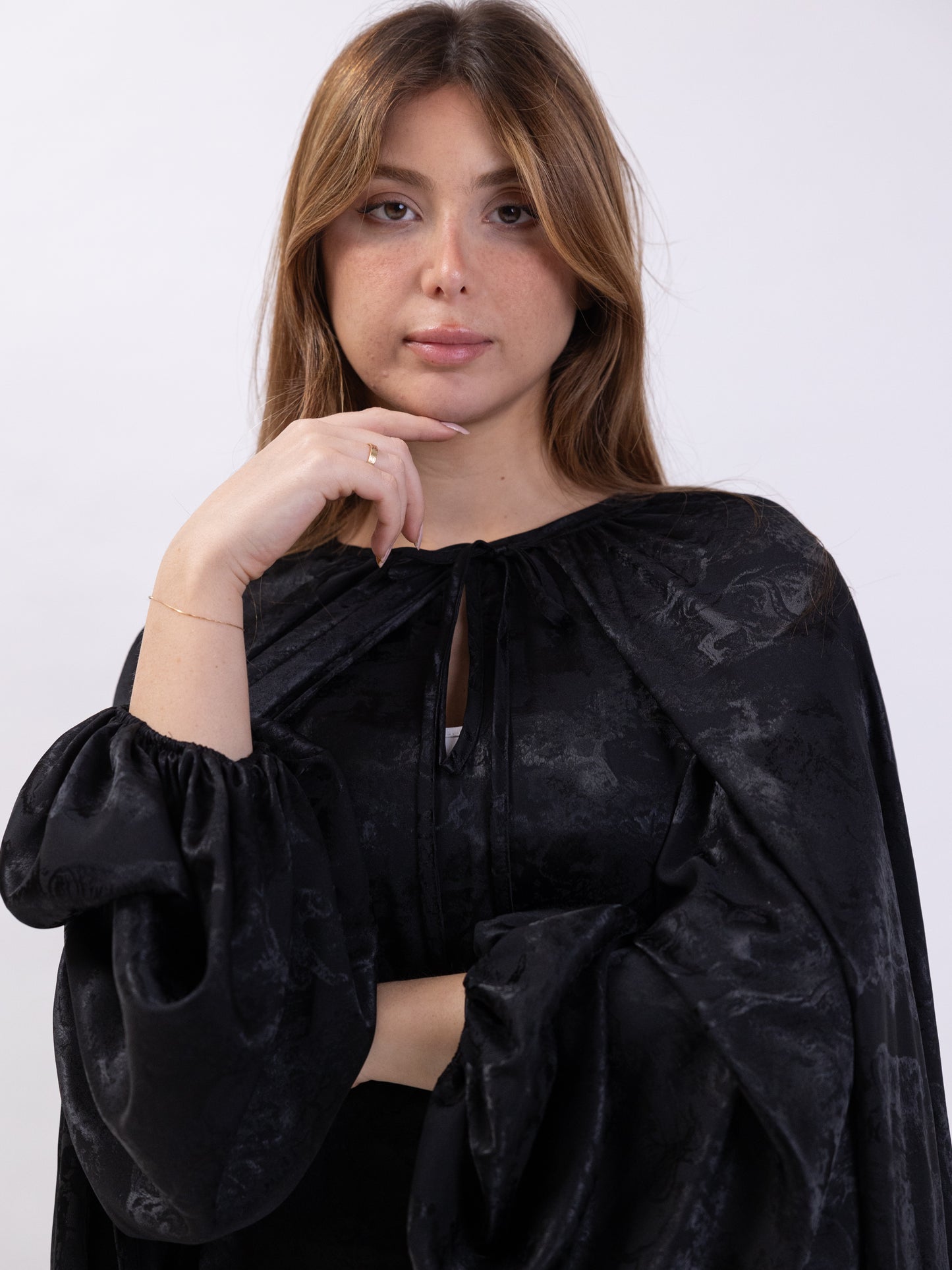 2 Piece set - black dress and bishet