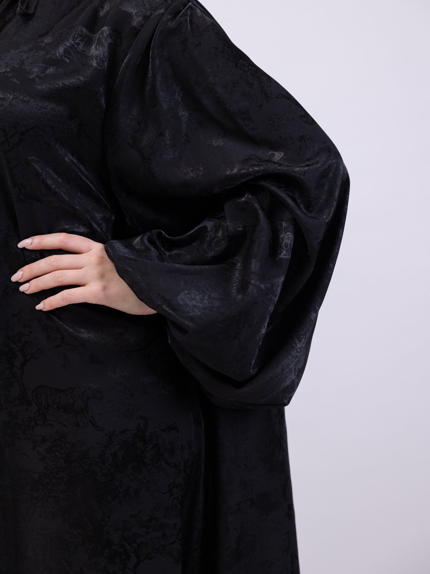 2 Piece set - black dress and bishet