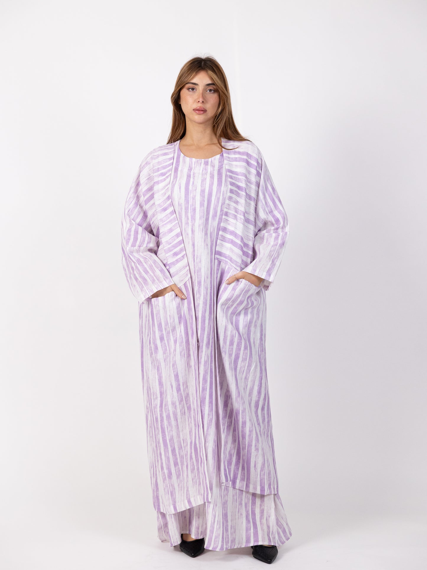 SOLD OUT 2 Pieces set - Bishet and long dress  light purple and White