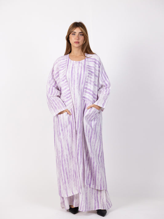 SOLD OUT 2 Pieces set - Bishet and long dress  light purple and White