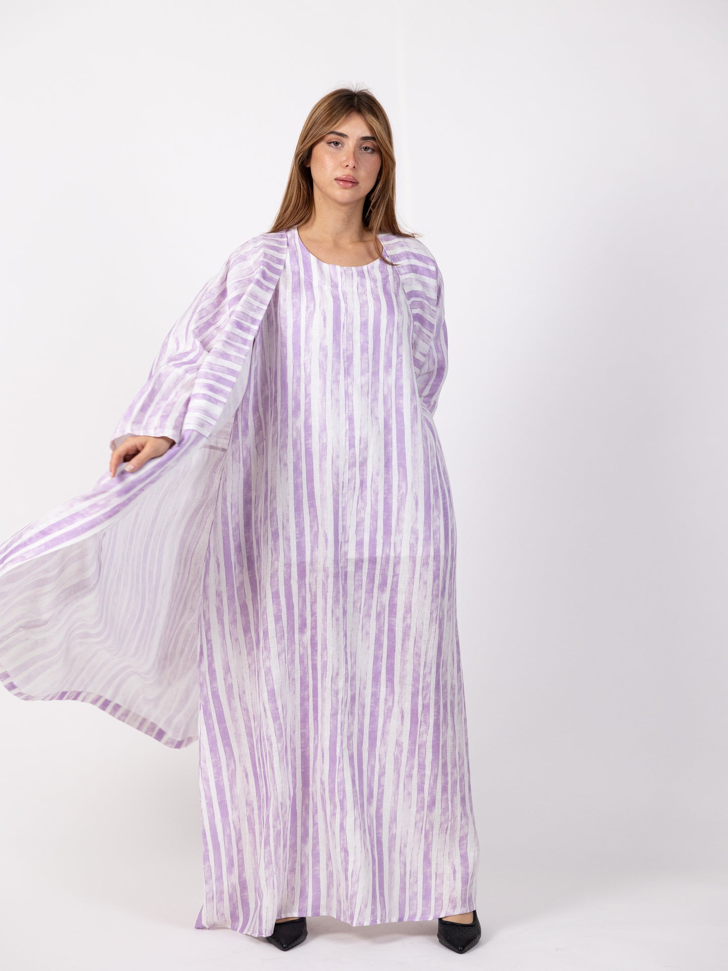 SOLD OUT 2 Pieces set - Bishet and long dress  light purple and White