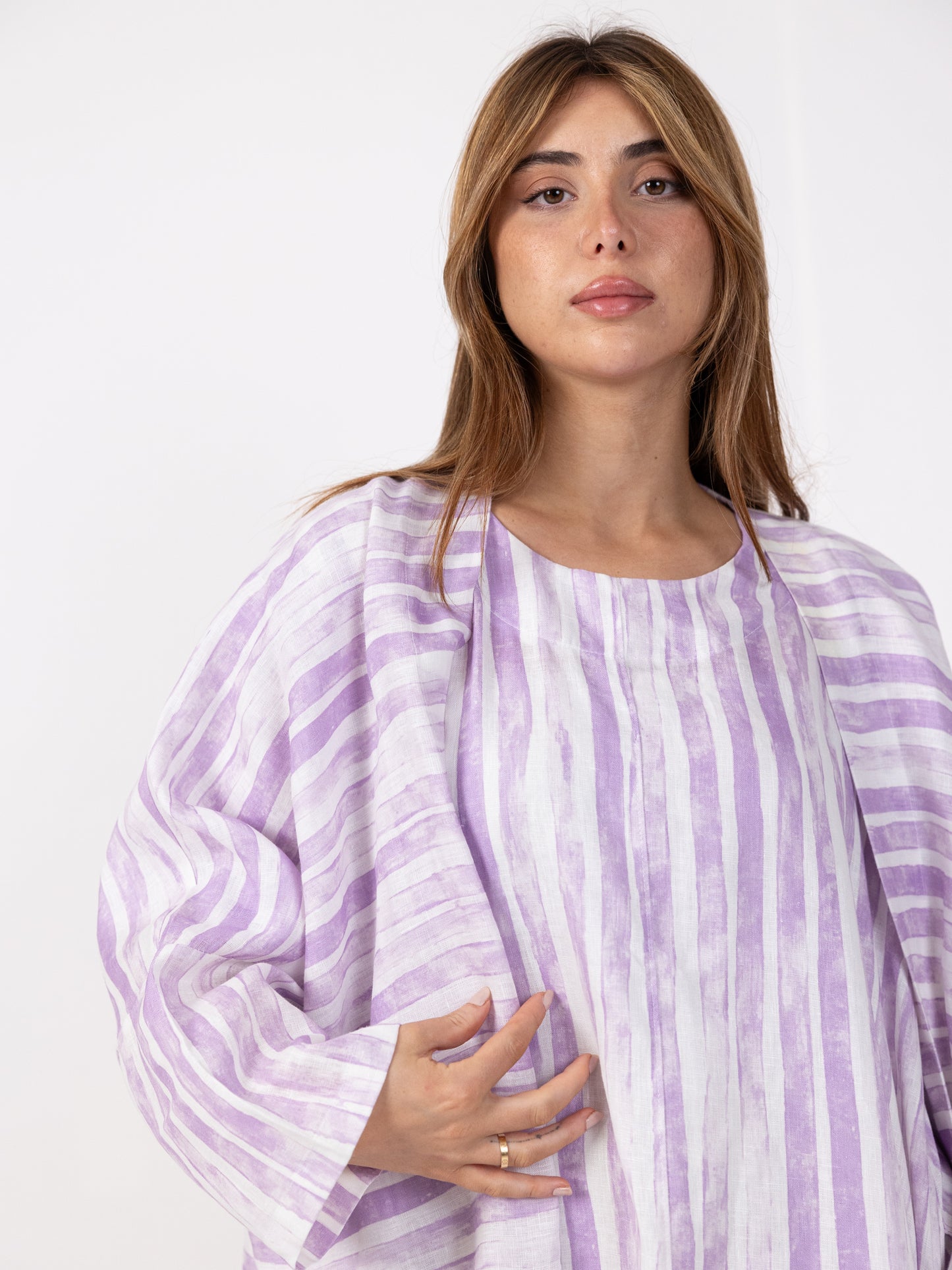 SOLD OUT 2 Pieces set - Bishet and long dress  light purple and White