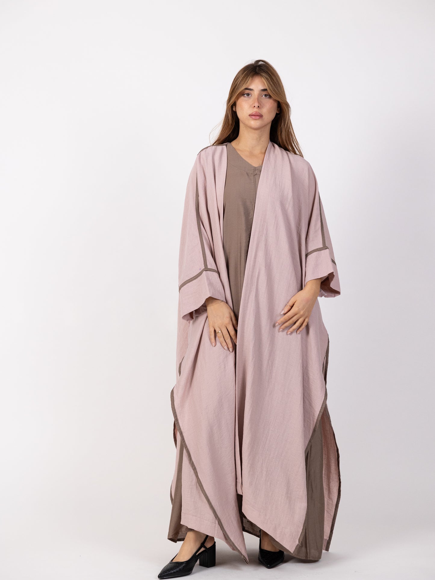 SOLD OUT - 2 Piece Set - Long dusty pink biset with maxi dress