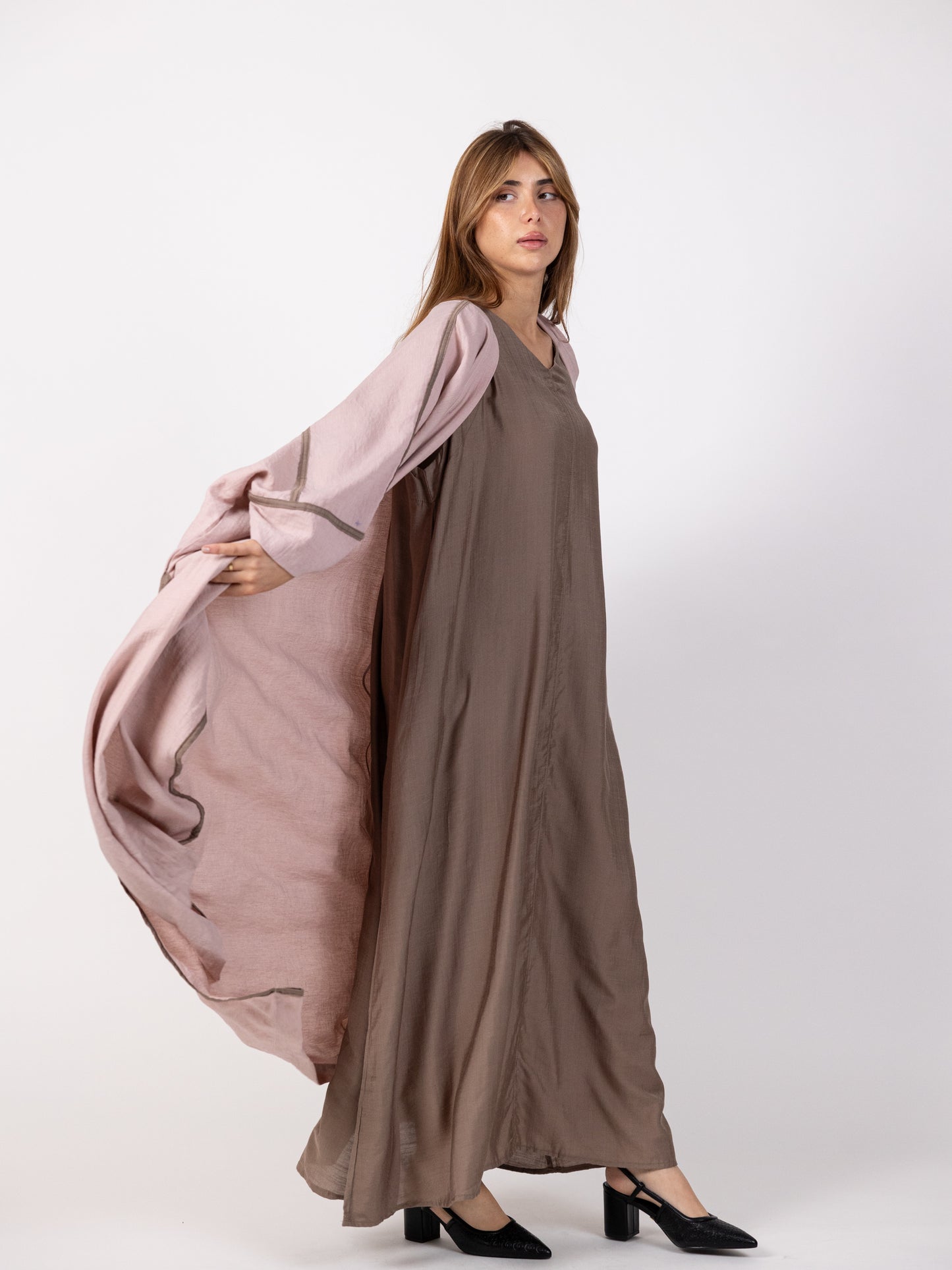 SOLD OUT - 2 Piece Set - Long dusty pink biset with maxi dress