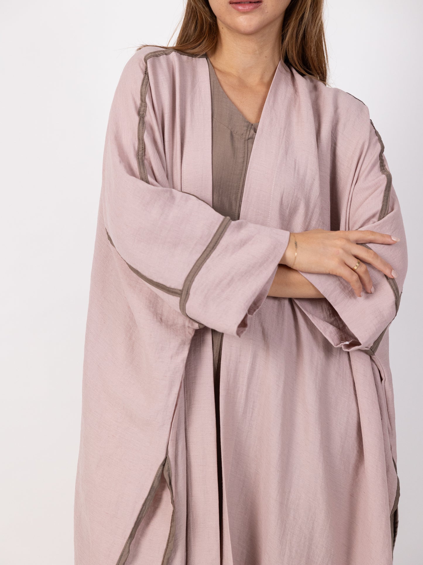 SOLD OUT - 2 Piece Set - Long dusty pink biset with maxi dress