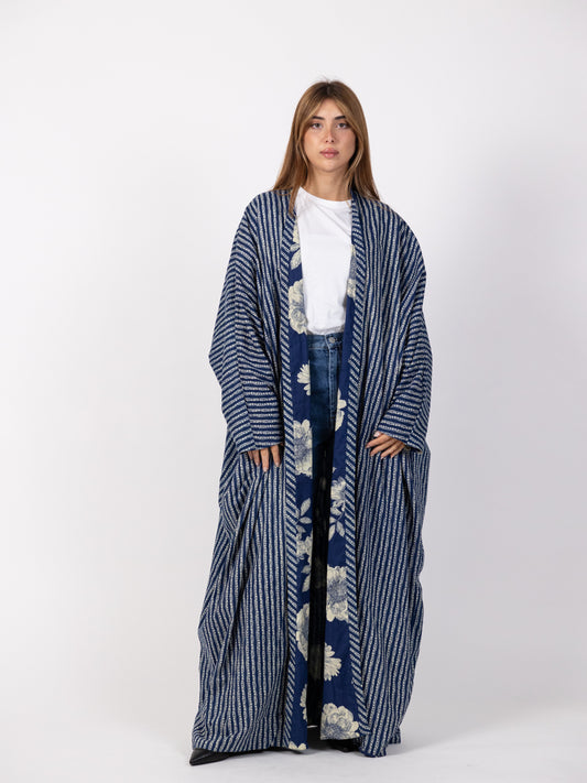 2 Sided Long Dark Blue Bishet