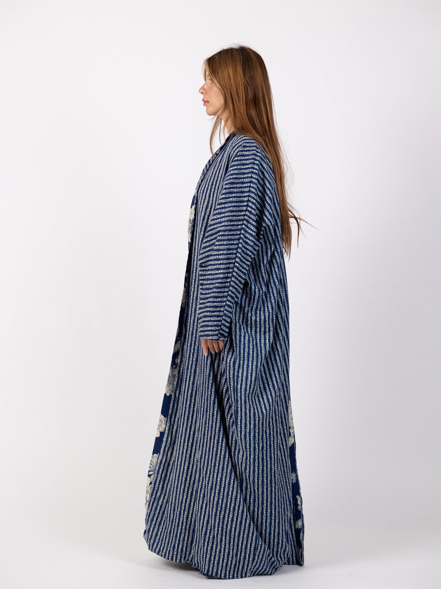 2 Sided Long Dark Blue Bishet