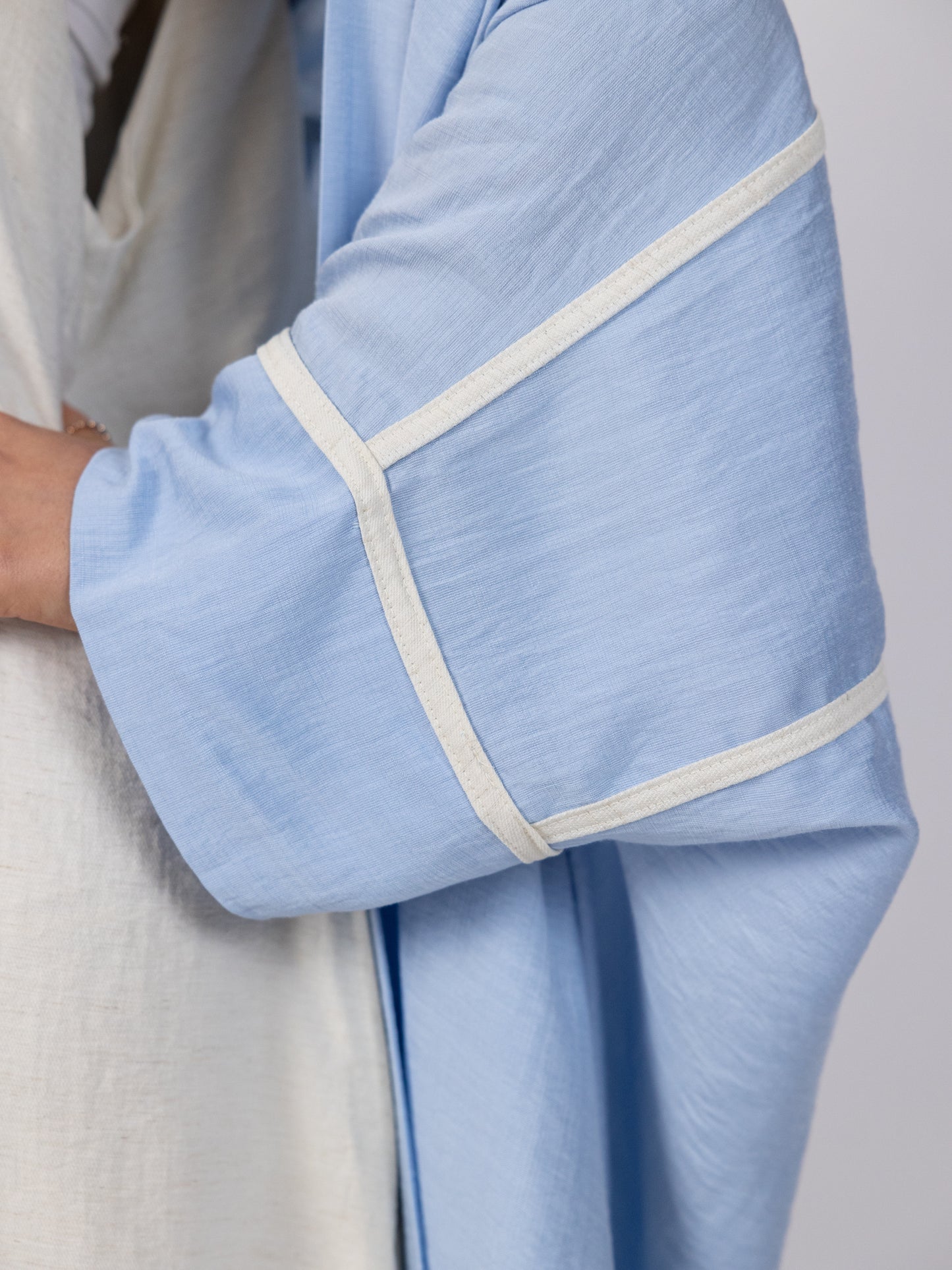 2 Piece Set - Long sky blue biset with maxi dress