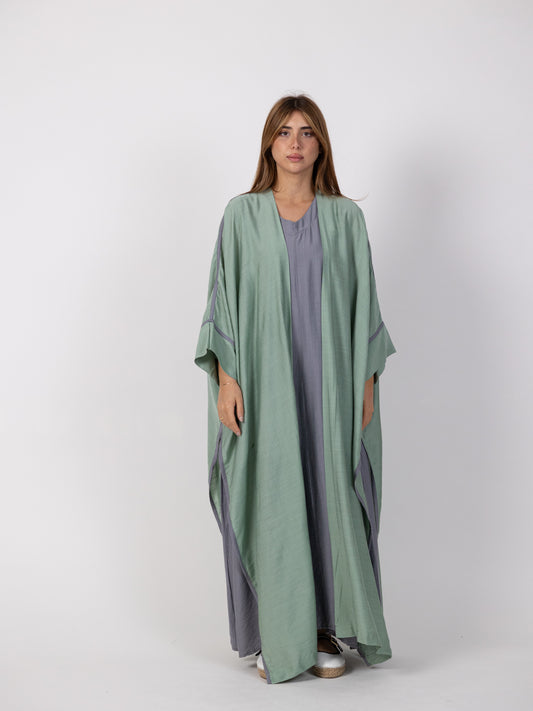 SOLD OUT - 2 Piece Set - Long green biset with maxi dress