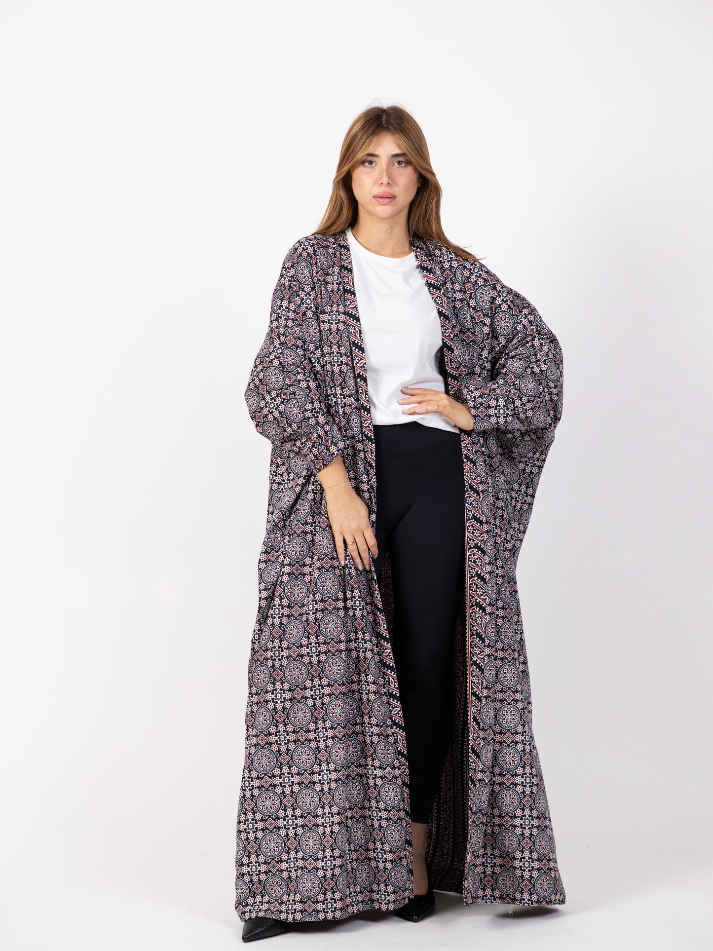 2 Sided Long black and maroon bishet