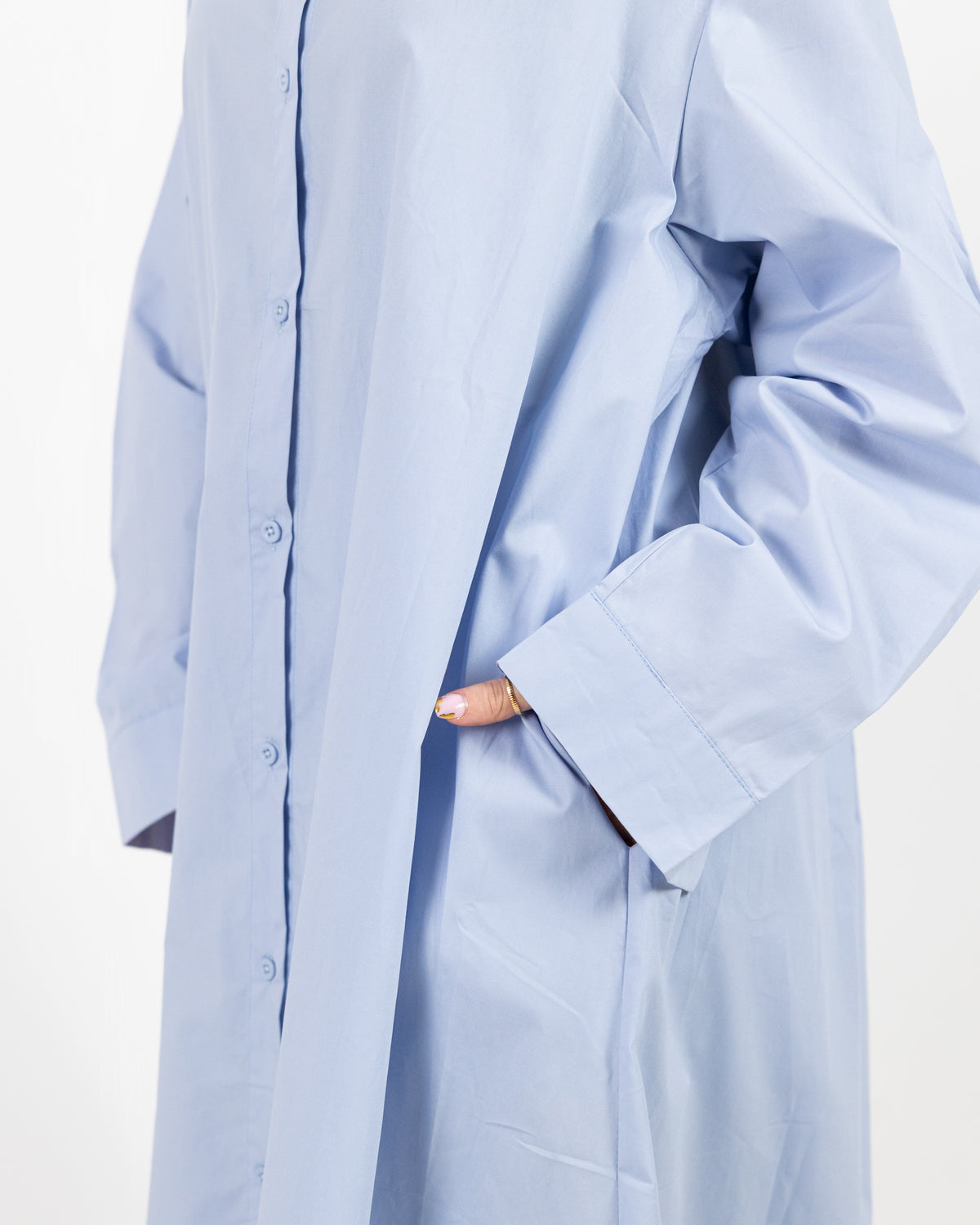 Light Blue long sleeve midi dress