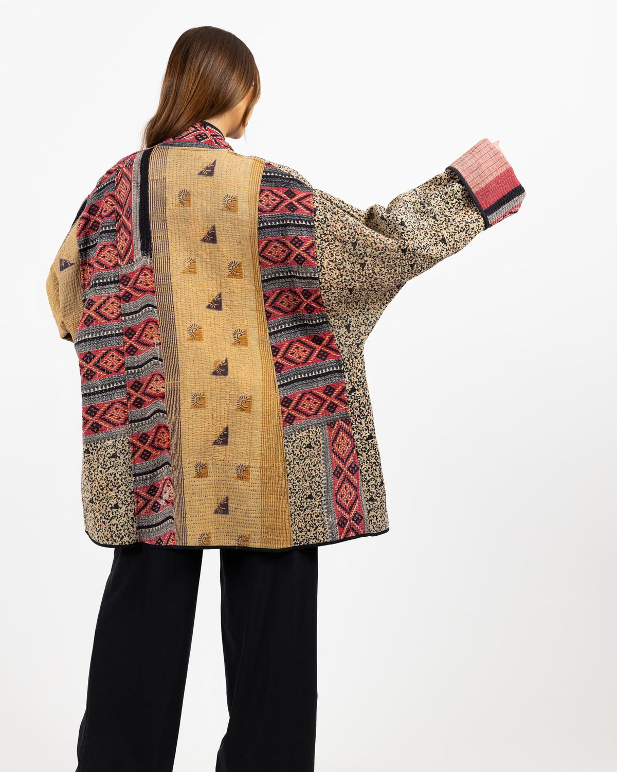Long sleeve multi print jacket - it is also a double face